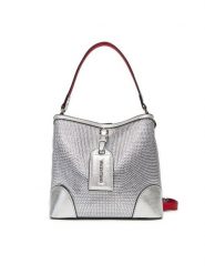 Valentino Torebka Label VBS8GW34 Srebrny. Szare torebki klasyczne Valentino, bez wzorów, z tworzywa sztucznego, bez dodatków. Za 439.99 zł.