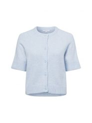 Opus Damski kardigan z krótkim rękawem z moheru - Doriana Kobiety niebieski marmurkowy, 42. Niebieskie kardigany Opus, bez wzorów. Za 279.95 zł.