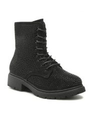 Jenny Fairy Trapery WS5150-06 Czarny. Czarne trapery i śniegowce Jenny Fairy, z materiału. Za 179.99 zł.