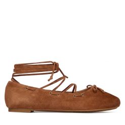 Baleriny MICHAEL Michael Kors. Brązowe baleriny MICHAEL Michael Kors, bez wzorów, bez obcasa. Za 739.99 zł.