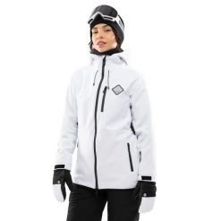 Damska kurtka snowboardowa Sporty zimowe Siroko W2-W Nevelgeist. Białe kurtki narciarskie SIROKO, m, bez wzorów, z materiału, bez kaptura, narciarskie. Za 607.00 zł.