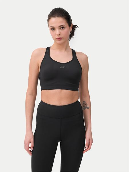 4F Biustonosz sportowy 4FWSS24USBAF117 Czarny. Czarne bielizna sportowa 4f, l, bez wzorów, z syntetyku. Za 89.99 zł.