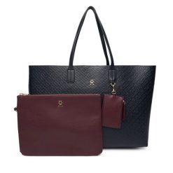 Torebka Tommy Hilfiger. Niebieskie shopper TOMMY HILFIGER, bez wzorów, bez dodatków. Za 699.99 zł.