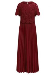 APART Sukienka w kolorze bordowym rozmiar: 44. Czerwone sukienki Apart, bez wzorów, z koronki, bez kołnierzyka, bez ramiączek, maxi. Za 490.95 zł.