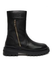 LOVE MOSCHINO Botki JA24245G0LIA0000 Czarny. Czarne botki Love Moschino, bez wzorów, ze skóry, bez obcasa, na płaskiej podeszwie, bez zapięcia. Za 1,329.00 zł.