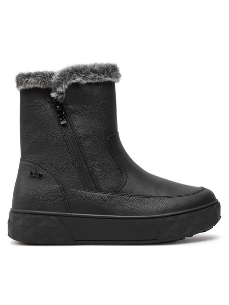 Caprice Botki 9-26402-43 Czarny. Czarne botki Caprice, bez wzorów, ze skóry, bez obcasa, na płaskiej podeszwie, bez zapięcia. Za 599.99 zł.