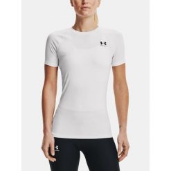 Koszulka treningowa damska Under Armour HeatGear Compression. Białe koszulki sportowe Under Armour, bez wzorów, bez ramiączek. Za 152.95 zł.