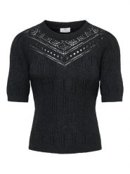 JDY Sweter "Desha" w kolorze czarnym rozmiar: M. Czarne swetry JDY, m, bez wzorów, bez ramiączek. Za 90.95 zł.