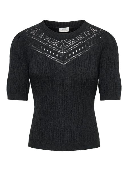JDY Sweter "Desha" w kolorze czarnym rozmiar: M. Czarne swetry JDY, m, bez wzorów, bez ramiączek. Za 90.95 zł.