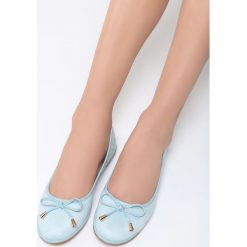 Niebieskie Balerinki Insecure. Niebieskie baleriny Born2be, bez wzorów, bez obcasa, na płaskiej podeszwie. Za 39.99 zł.