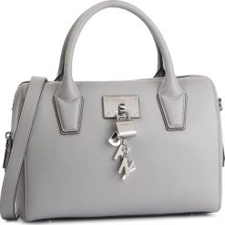 Torebka DKNY - Elissa-Tz Satchel-Pe R84DH929 Melange GRG. Szare torby na ramię DKNY, bez wzorów, ze skóry, na ramię, bez dodatków. W wyprzedaży za 589.00 zł.