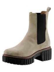 Heine Skórzane botki w kolorze beżowym rozmiar: 39. Brązowe botki Heine, bez wzorów, bez obcasa, bez zapięcia. Za 136.13 zł.