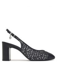 MICHAEL Michael Kors Botki Piper Flex Sling Pump 40F6PIMP1D Czarny. Czarne botki MICHAEL Michael Kors, bez wzorów, z materiału, bez obcasa, na słupku, bez zapięcia. Za 719.99 zł.