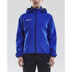 Wodoodporna wiatrówka damska Craft. Niebieskie kurtki sportowe Craft, bez wzorów, bez kaptura. W wyprzedaży za 350.80 zł.