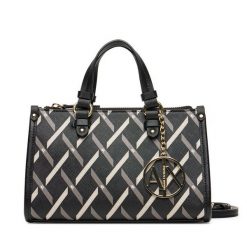 Torebka Armani Exchange. Czarne torebki klasyczne Armani Exchange, bez wzorów, bez dodatków. Za 619.99 zł.