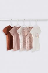 T-shirt z krótkim rękawem 5 pack. Czerwone t-shirty MOKIDA, bez wzorów, bez kołnierzyka, bez ramiączek. W wyprzedaży za 9.90 zł.