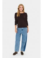 SAINT TROPEZ Sweter w kolorze ciemnobrązowym rozmiar: S. Brązowe swetry Saint Tropez, s, bez wzorów, bez ramiączek. Za 99.95 zł.