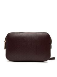 Calvin Klein Torebka Emblem Aop Elongated Camera Bag LV04F3268G Bordowy. Czerwone listonoszki Calvin Klein, bez wzorów, ze skóry, bez dodatków. Za 469.99 zł.
