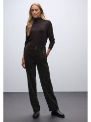 Street One Spodnie w kolorze brązowym rozmiar: 42/L30. Brązowe spodnie materiałowe Street One, na co dzień, l, bez wzorów, z materiału, z podwyższonym stanem. Za 187.96 zł.