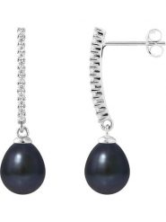 Pearl Addict Srebrne kolczyki-wkrętki z perłami i cyrkoniami rozmiar: onesize. Niebieskie kolczyki Pearl Addict, z cyrkonią, srebrne. Za 260.99 zł.