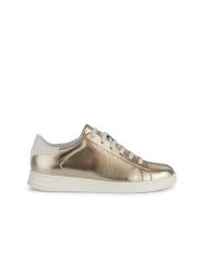Geox Skórzane sneakersy "Jaysen" w kolorze złoto-białym rozmiar: 40. Białe trampki Geox, bez wzorów, z materiału, bez zapięcia. Za 324.95 zł.