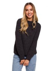 Made of emotion Sweter w kolorze antracytowym rozmiar: S/M. Czarne swetry Made Of Emotion, m, bez wzorów, bez ramiączek. Za 94.45 zł.