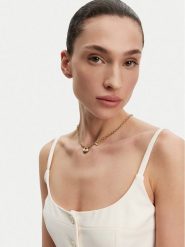Guess Naszyjnik JUBN05216JW Złoty. Żółte naszyjniki Guess, metalowe. Za 179.99 zł.