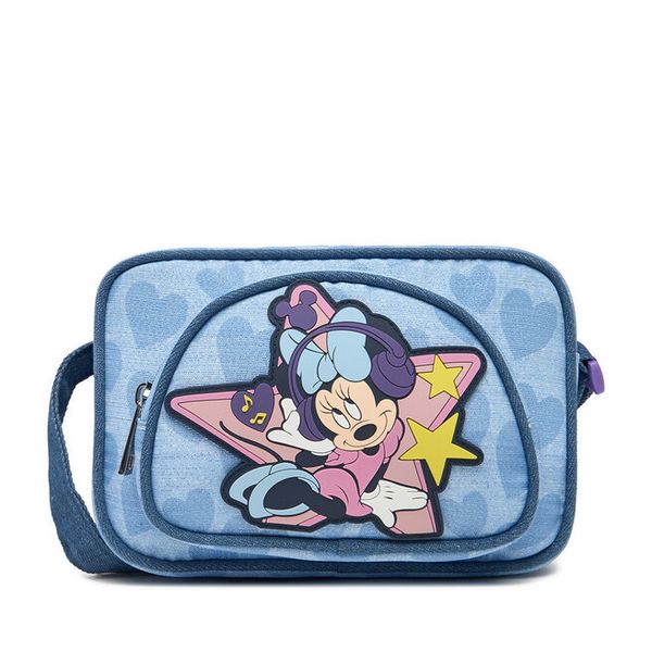 Torebka Mickey&Friends. Niebieskie listonoszki Mickey&Friends, bez wzorów, bez dodatków. Za 79.99 zł.