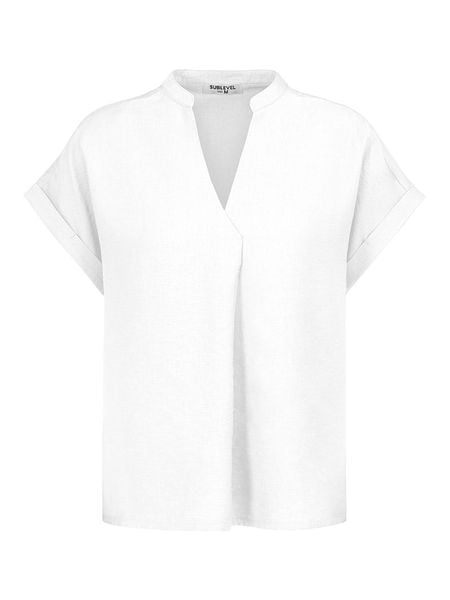 Sublevel Bluzka w kolorze białym rozmiar: S. Białe bluzki Sublevel, s, bez wzorów, bez kołnierzyka, bez ramiączek. Za 52.42 zł.