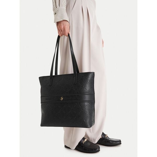 Torebka Beverly Hills Polo Club. Czarne shopper Beverly Hills Polo Club, bez wzorów, bez dodatków. Za 135.99 zł.