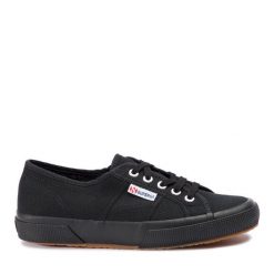 Tenisówki Superga. Czarne trampki Superga, bez wzorów, bez zapięcia. Za 169.99 zł.