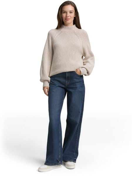 Tom Tailor Sweter w kolorze szarobrązowym rozmiar: M. Brązowe swetry Tom Tailor, m, bez wzorów, bez ramiączek. Za 125.27 zł.