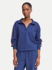 Tommy Hilfiger Bluza Rugby UW0UW06629 Niebieski Relaxed Fit. Niebieskie bluzy TOMMY HILFIGER, xs, bez wzorów, z bawełny, bez kaptura. Za 329.99 zł.