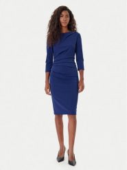 Rinascimento Sukienka koktajlowa CFC0126154003 Granatowy Slim Fit. Niebieskie sukienki Rinascimento, xl, bez wzorów, z syntetyku, wizytowe, bez kołnierzyka, bez ramiączek. Za 529.99 zł.