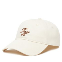 Czapka z daszkiem Tommy Hilfiger. Brązowe czapki TOMMY HILFIGER, bez wzorów. Za 219.99 zł.