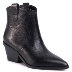 Gino Rossi LOLITA02-01 Czarny. Czarne botki Gino Rossi, bez wzorów, ze skóry, bez obcasa, bez zapięcia. Za 379.99 zł.