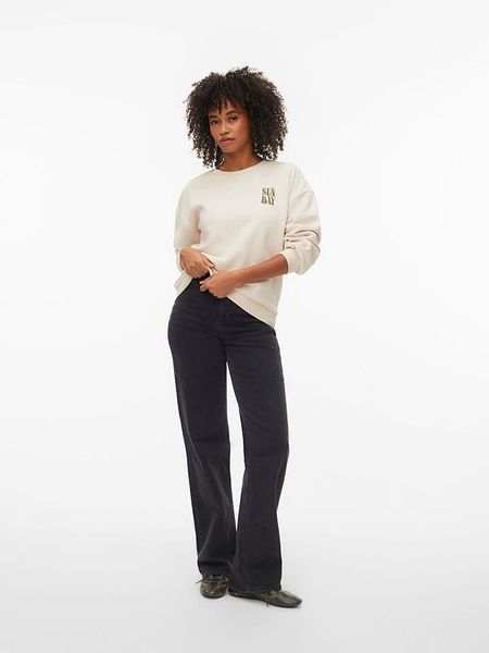 Vero Moda Bluza w kolorze kremowym rozmiar: M. Brązowe bluzy Vero Moda, m, bez wzorów, bez kaptura. Za 104.95 zł.