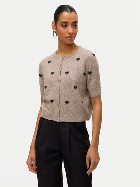 Vero Moda Kardigan Doffy 10330795 Beżowy Regular Fit. Brązowe kardigany Vero Moda, l, bez wzorów, z syntetyku. Za 97.99 zł.