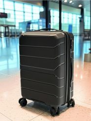 Walizka podróżna - czarny. Czarne walizki Sinsay, bez wzorów. Za 129.99 zł.