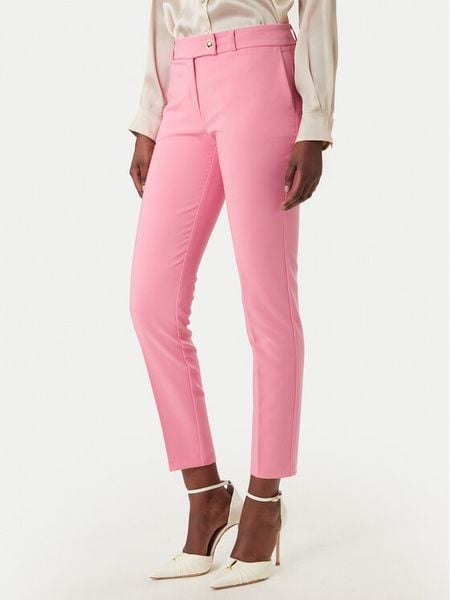 Rinascimento Spodnie materiałowe CFC0128638003 Różowy Slim Fit. Czerwone spodnie materiałowe Rinascimento, xs, bez wzorów, z materiału. Za 235.99 zł.