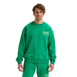 Bluza DIADORA SWEATSHIRT CREW MANIFESTO. Czerwone bluzy Diadora, s, bez wzorów, z bawełny, bez kaptura. Za 119.99 zł.
