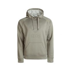 Bluza z kapturem unisex DUERO V3 z logo i kieszenią z przodu. Szare bluzy sportowe Izas, l, bez wzorów, z kapturem. Za 226.04 zł.