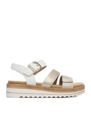 Remonte Sandały CEO-D0Q55-92 Złoty. Żółte sandały Remonte, bez wzorów, ze skóry, bez obcasa, na płaskiej podeszwie, bez zapięcia. Za 359.99 zł.