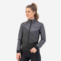 Kurtka rowerowa damska Rogelli Farah. Czarne kurtki sportowe Rogelli, xl, bez wzorów, bez kaptura, rowerowe. Za 575.50 zł.