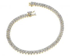 Bransoletka z żółtego złota z brylantami - 18 cm - 2,00 ct - próba 585. Żółte bransoletki Apart, z brylantem, złote. Za 23,590.00 zł.