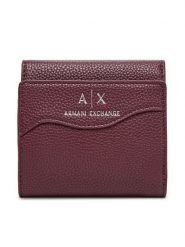 Armani Exchange Mały Portfel Damski 948530 CC783 UA343 Bordowy. Czerwone portfele Armani Exchange, bez wzorów, ze skóry. Za 299.99 zł.