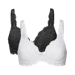 Cellbes Biustonosz z fiszbinami Maria 2 Pack czarny biały female czarny/biały 75B. Białe bielizna sportowa Cellbes, s, bez wzorów, z koronki. Za 159.00 zł.