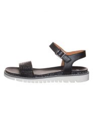Ara Shoes Skórzane sandały w kolorze czarnym rozmiar: 40. Czarne sandały Ara Shoes, bez wzorów, klasyczne, z otwartym noskiem, bez obcasa, bez zapięcia. Za 150.72 zł.