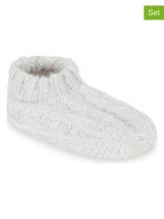 Lemon socks Kapcie (3 pary) w kolorze szarym rozmiar: 31-34. Szare obuwie domowe Lemon socks, bez wzorów, z okrągłym noskiem, bez zapięcia. Za 121.99 zł.