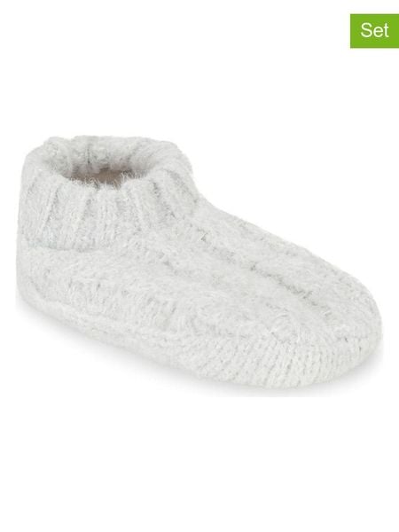 Lemon socks Kapcie (3 pary) w kolorze szarym rozmiar: 31-34. Szare obuwie domowe Lemon socks, bez wzorów, z okrągłym noskiem, bez zapięcia. Za 121.99 zł.